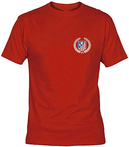 Camiseta Atletico de Madrid Corona Adulto/niño Camisetas del Atleti Colchoneras ATM (XL, Rojo)