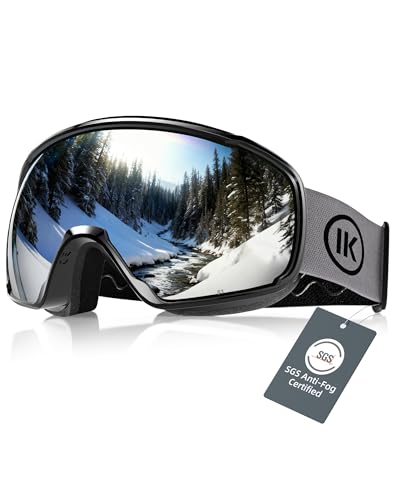 Image of Innerking OTG Ski Goggles, Anti-Fog Snowboard Goggles for Men & Women | SGS-certified anti-fog lenses, OTG over-glasses design, UV protection, and helmet compatibility