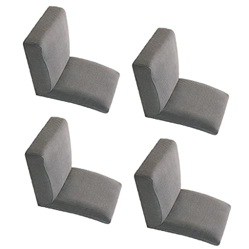 Housse de chaise de salle à manger extensible lot de 4 pour dossier bas - 2