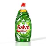Salvo Limón Lavatrastes Liquido, Jabon Liquido para Trastes con Triple Poder Cortagrasa', 1.4L, Remueve Grasa Difícil y...