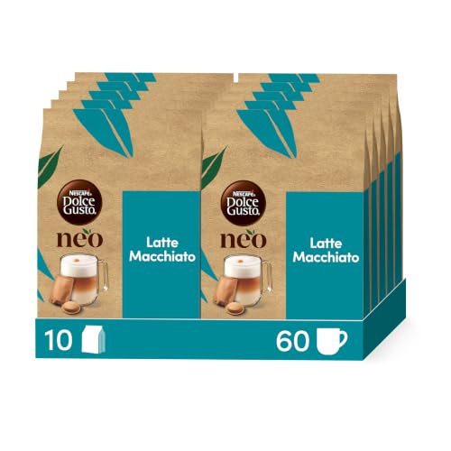 NEO Latte Macchiato par NESCAFÉ® Dolce Gusto® - 30 Dosettes de café et 30 sachets de lait (5 boîtes de 6 dosettes et 6 sachets) - Compatibles uniquement avec les machines à café NESCAFÉ Dolce Gusto NE