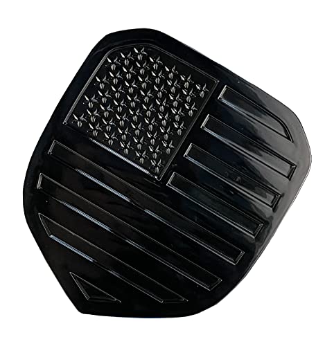 Image of Glossy Black American Flag Emblem Fits for RAM Front Grille Emblem Replacement Compatible Models /1500 2006-2018 /2500 2009-2018 /3500 2007-2018