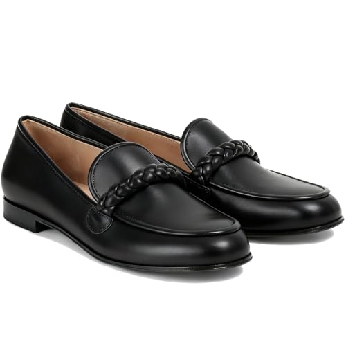 Image of MOOMMO Women Comfortable Suede Loafer Flats Round Closed Toe Slip On Penny Loafers Knitted Strap Oxford Loafer Shoes for Office Ladies Work Daily Casual Club Driver Flats Spring Elegant 4-11 M US