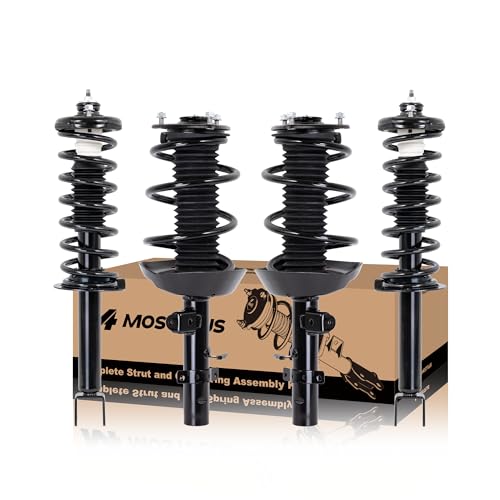 MOSTPLUS 4pcs Front Rear Complete Shocks Absorbers Strut Coi...