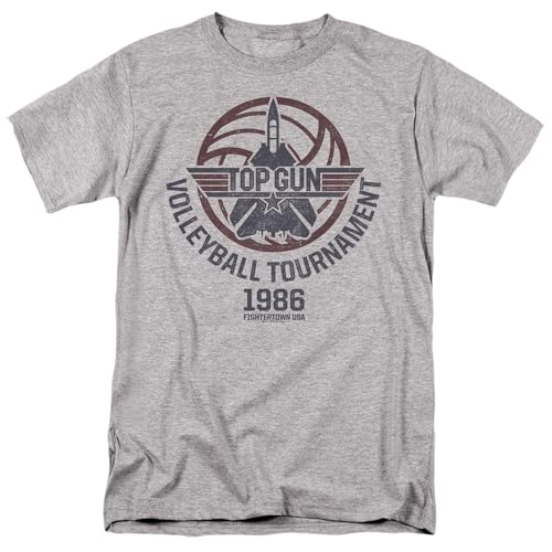 T-shirt Top Gun Volleyball gris chiné t-shirt cinéma mixte Popfunk