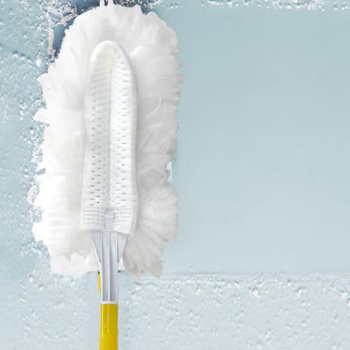 Image of Car Interior Duster - Ultimate Cleaning Tool for Cars, House, and Office - Compact Mini Design for Effortless Dust Removal Stereo-Single Sided Design 2handle +20 Duster Refills.