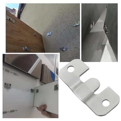 Image of 2 Pack Z-Clips Flush Mount Bracket Heavy Duty Picture Hangers Interlocking Photo Frame Hook for Hanging Headboards Large Picture Display Wall Mount Hardware 1.65inch /42mmx0.75inch /19mm