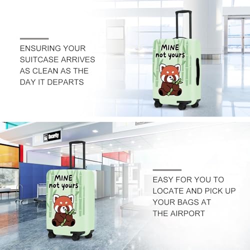 Cute Mine NOT YOURS Luggage Cover Set, Cartoon Red Panda Print Waterproof Suitcase Protector, Travel Accessories ch3