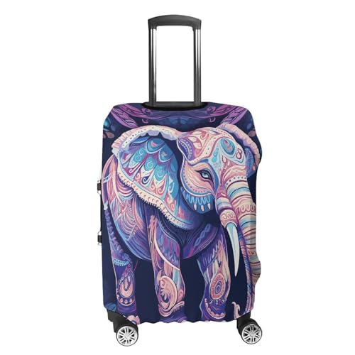 Purple Elephant Luggage Cover, Washable Elastic Suitcase Cover Protector Fit 18-32 Inch Luggage4