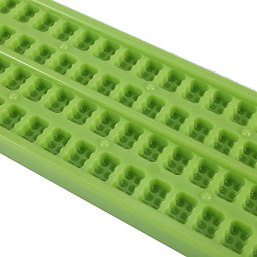 Ignoramus 4 Lines 28 Cells Braille Braille Writing Plastic Braille Kit, Green (2) #TOP5