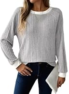 Material: Dokotoo women's long sleeve tops is made of high-quality skin-friendly fabric, which brings a soft, lightweight and comfortable wearing experience. Create a relaxed and casual look, making you feel happy all day long. Features: Round neck p...