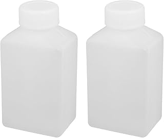 Aexit 2Pcs 100ml gauge Plastic Bottle Transparent DIY Square Bottle w Cover