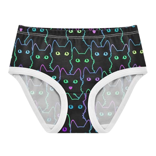 Girls Underwear Soft Cotton Colorful Cat Kids Panties in Sizes 2/3t, 4t, 5t, 6 and 8