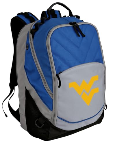 Image of Broad Bay West Virginia University Backpack | Official WVU Mountaineers Logo, Padded Laptop Computer Section, Premium 600D Nylon Fabric
