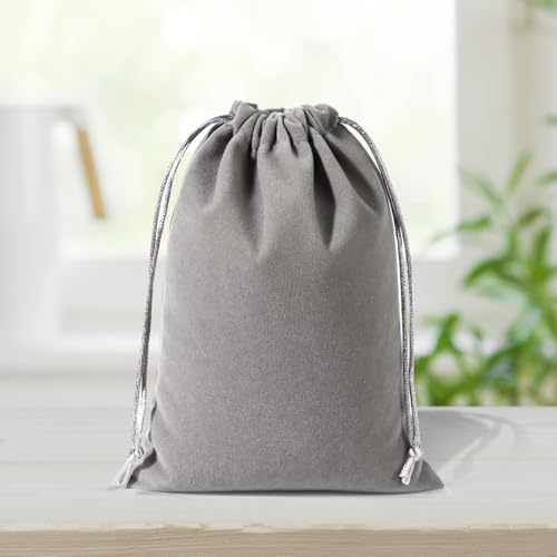 Sanfoelek Drawstring Fleece Organizer with Velvet Material, Drawstring Design for Space Cluttering Odds and Ends Storage, Easy Open and Close Lift and Pull Closure
