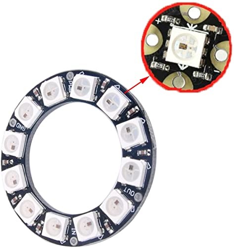 Anneau LED RVB WS2812B compatible Arduino et Raspberry Pi pour programmation de microcontrôleur - 4