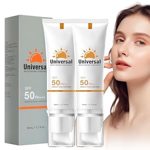 Tinted Sunscreen for Face, Universal Protector Solar SPF 50, Tinted Sunscreen, No Sticky Refreshing Non And Does Not Harm Residue for All Skin Type and UV Defense (2 pcs)