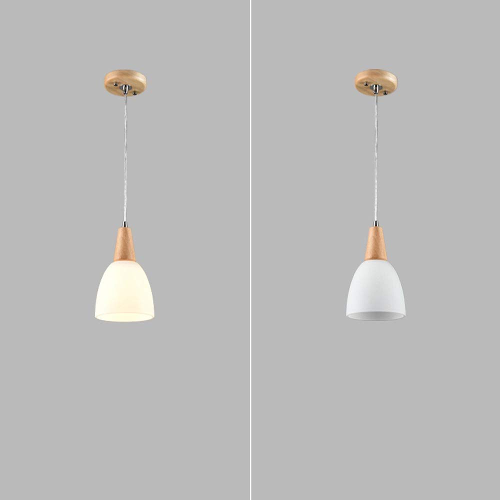 Lámpara E27 de madera creativa para transformar el comedor en un espacio cálido