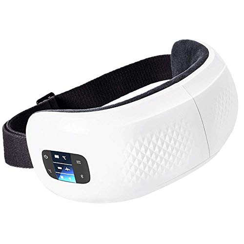 Preisvergleich Produktbild Drahtlose Faltbare Nachladbare Augemassager, Bewegliche Intelligente Airbag Kneading Bluetooth Augenmaske, Therapie Stress Relief Für Augenpflege,Weiß