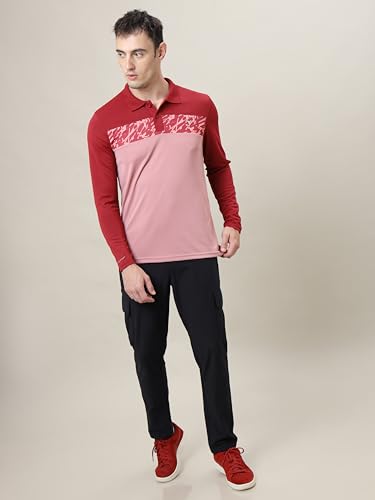 Image of TECHNOSPORT Men's 100% Polyester Slim Fit T-Shirt - (P710 P ) Pack of 1