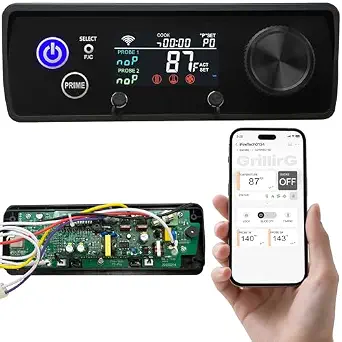 Smart WiFi PID Pellet Grill Controller Replacement with App & Digital Display for Pit Boss