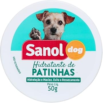 Sanol Dog, Hidratante de patinhas pet, 50 gramas, Branco