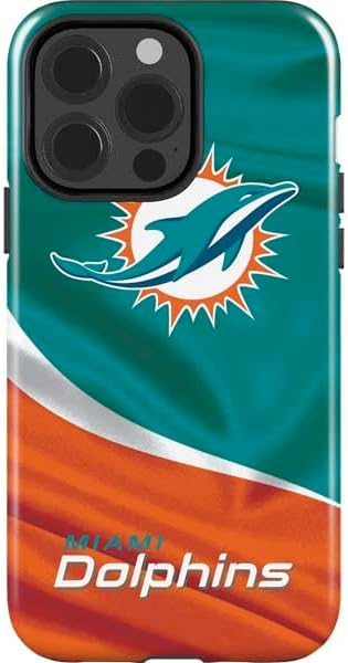 Skinit Impact Phone Case Compatible with iPhone 15 Pro - Officially Licensed NFL Miami Dolphins Large Logo Design