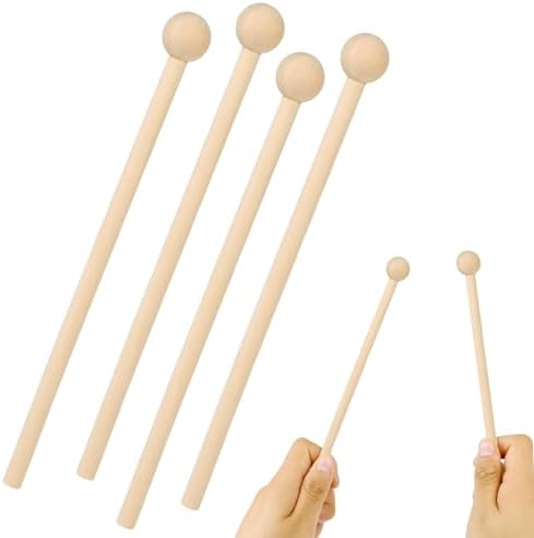 Amazon.com: 4 Pcs Wood Percussion Sticks Glockenspiel Mallets Sticks ...