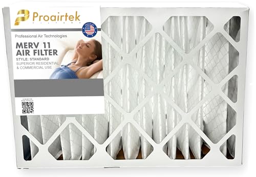 Filtre à air efficace MERV 11 Proairtek 20x24x4 pour un flux fluide