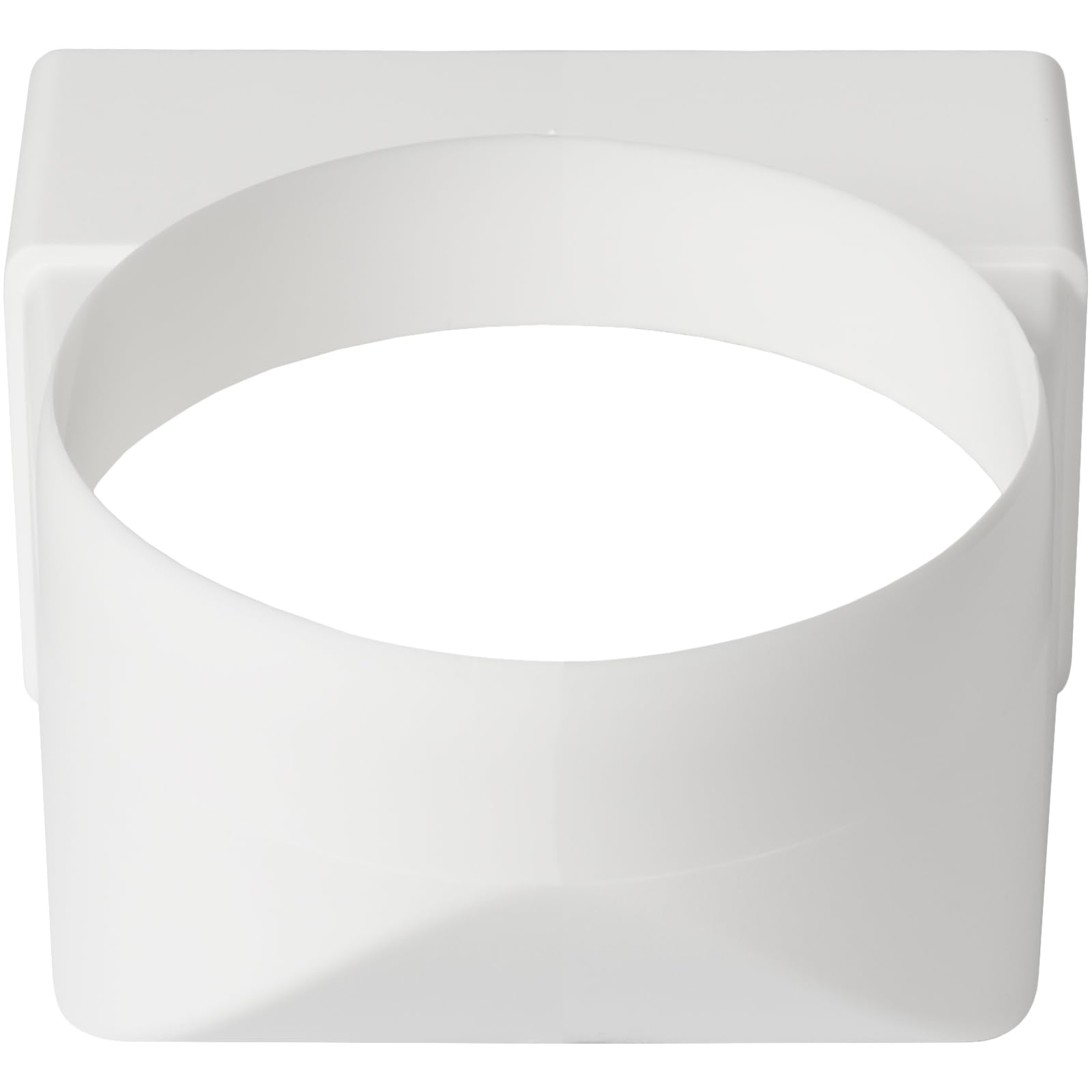 Vent Systems 220 x 55 mm do Ø 100 mm, adapter kątowy 90° – białe tworzywo sztuczne łącznik rurowy prostokątny do okrągłego – odporny na wysokie temperatury, hermetyczne przejście do kuchni, łazienki