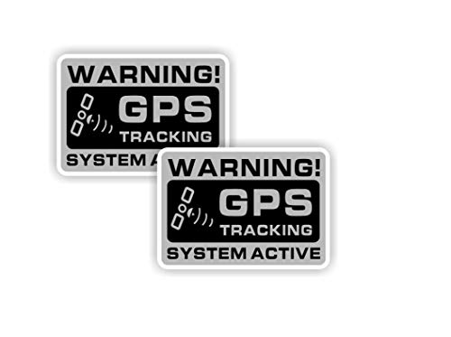 [Lot de 2] Hirondelle Bleue® Autocollant Stickers imperméable 12,3 x9cm 'Factice Dissuasif GPS System Tracker Voiture Moto Camion utilitaire, Produit expédié depuis la France Cover