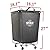 Seville Classics Large Commercial Heavy Duty Rolling Steel Frame Laundry Hamper Canvas Cart Bin w/Wheels for Hotel, Home, Closet, Bedroom (Patented), 18.1" D x 18.1" W, Gray