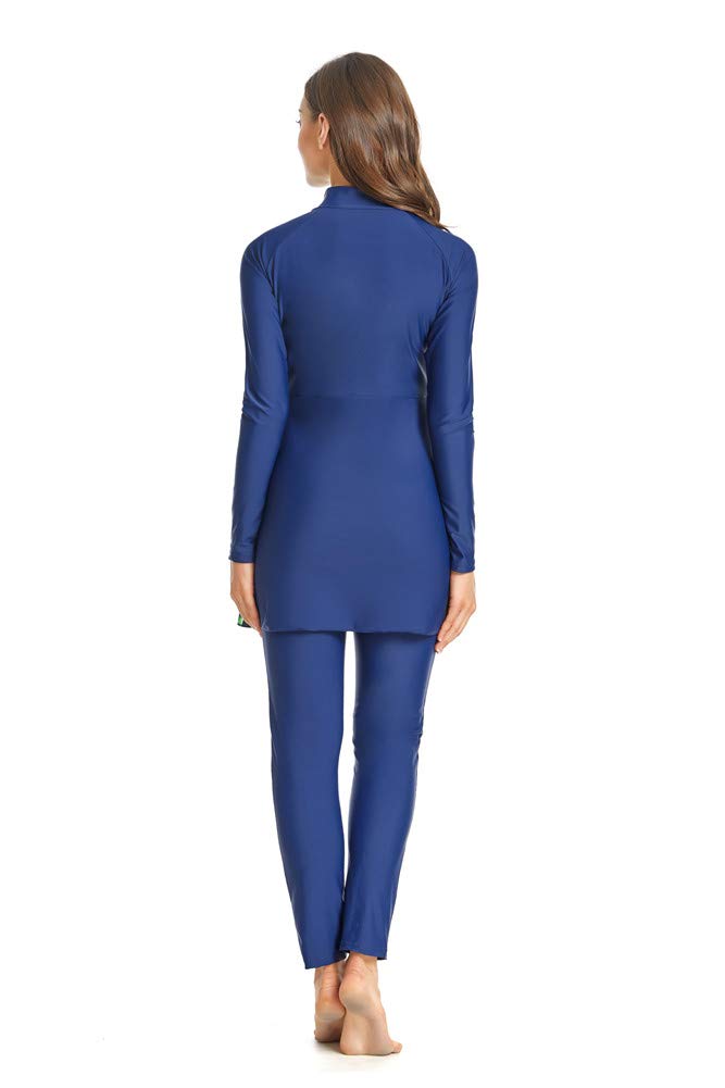 Costume da Bagno Musulmano per Le Donne Costumi da Bagno Modesti Burkini Taglia Grossa Manica Lunga Costume da Bagno Islamico