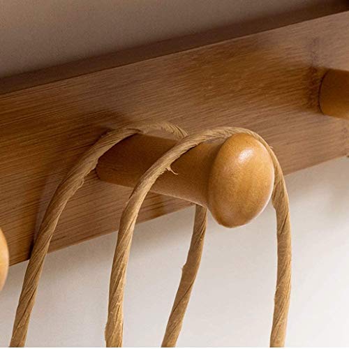 Perchero de pared de madera resistente para chaquetas y sombreros 5