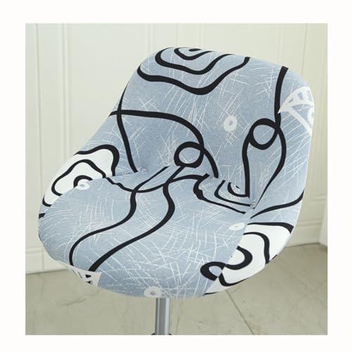 HHONGWYT Fundas para Taburetes de Bar Fundas para Sillas con Respaldo Bajo Fundas para Taburetes Elástico Giratorias Fundas para Taburetes de Cocina,A14,2PCS