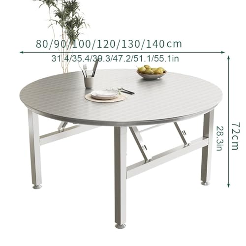 Table ronde pliante pour petits espaces repas modulable intérieur extérieur - 4