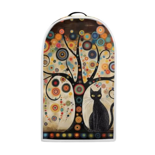 Image of Modern Art Cat Blender Cover, Kitchen Dustproof Blender Cover | Soft, Anti Splash, Stand Mixer or Coffee Juicer Maker Cover Polyester Dust Proof Blender Protector Covers Christmas Decor