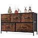 Sweetcrispy NNC-2312-BC Kommode für Schlafzimmer Schrank Organizer, Metall, Rustikales Braun, 5 Deep Drawers Mode im günstig Kaufen-Sweetcrispy NNC-2312-BC Kommode für Schlafzimmer Schrank Organizer, Metall, Rustikales Braun, 5 Deep Drawers