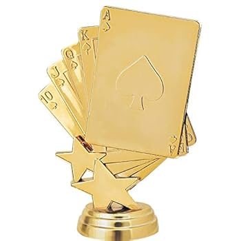 Amazon | Crown Awards ポーカートロフィー 10インチ シルバー