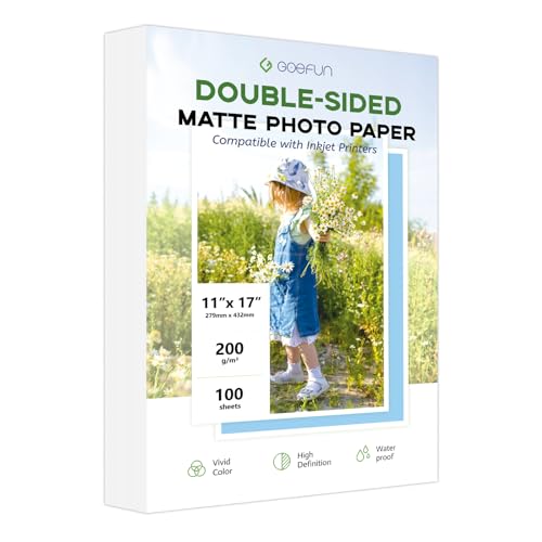 11x17 Double Sided Photo Paper Matte, Goefun 200GSM/54LB Presentation...