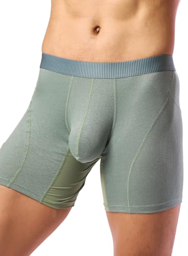 MIZOK Mens Enhancing Pouch Bulge Boxer Briefs Tight Support Pouch Underwear2