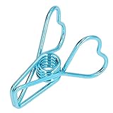 KIMISS Langlebige Metallklammern für Bürobedarf: 20 Stück Büroklammern Im Eleganten Stil, Kompakte Aufbewahrungswerkzeuge für Zuhause und Schule, Zuverlässige Kleine Klammern (BLUE)