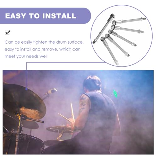 SHOWERORO 6pcs Tornillos de Hardware para Batería Tensión para Set de Tambor de Redoble Piezas de Repuesto miniatura 7