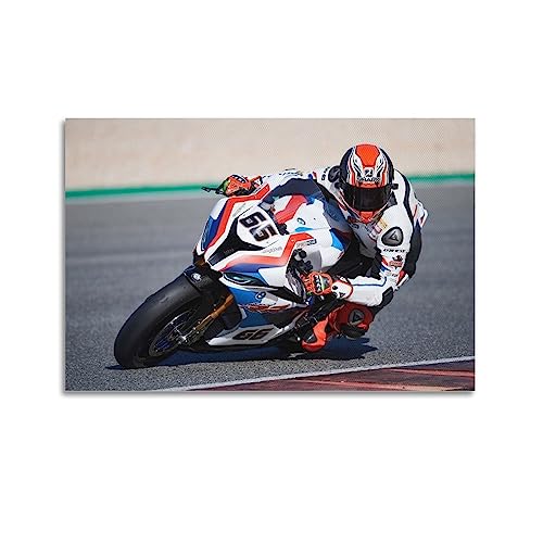 ALTUY Poster sur toile pour BMW S1000RR MotoGP 50 x 75 cm