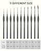 Nicpro Kolinsky Sable Miniature Paint Brushes, 11PCS Fine Detail Paint Brushes for Acrylic Watercolour, Models, Small Fine Detail Paint Brush Set for Mini Paints - Thin Artist Kit with Nylon Holder #4