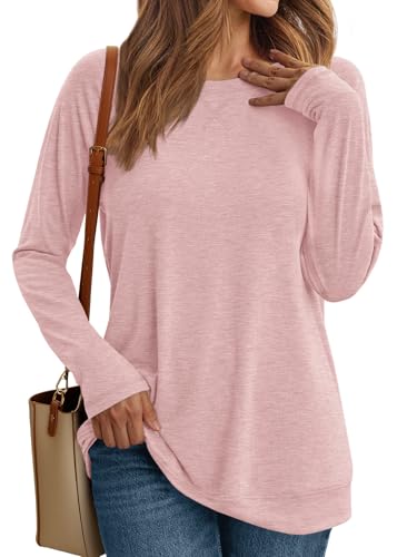 Image of AUTOMET Womens Long Sleeve Crewneck Shirts Fall Tops