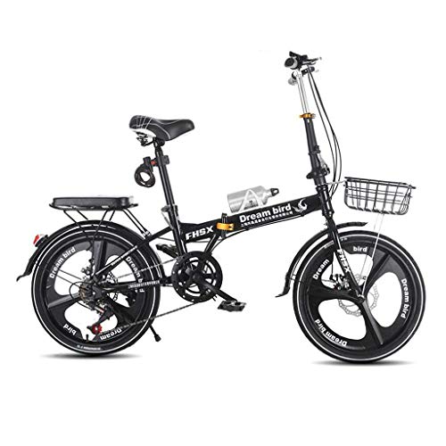 L.BAN Vouwfiets rem vouwfiets dames fiets 6-speed 20 inch wielen stadsfiets (kleur: rood, maat: 150 x 30 x 100 cm) - Afbeelding 5