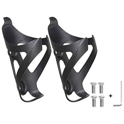 ROADNADO Carbon Fiber Bicycle Bottle Cages (2PCS Matte) Riding Equipment Bicycle Accessories MTB Bottle Ultralight Cage Lightweight and Strong Cover