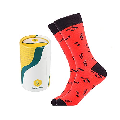 Fun Socks for Men - Crew Socks Mens Dress Socks Colorful - Funny Mens Socks 4 Pack4