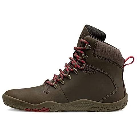 VIVOBAREFOOT Tracker II FG, Mens Leather Waterproof Hiking Boot With Barefoot Firm Ground Sole and Thermal Protection Cover